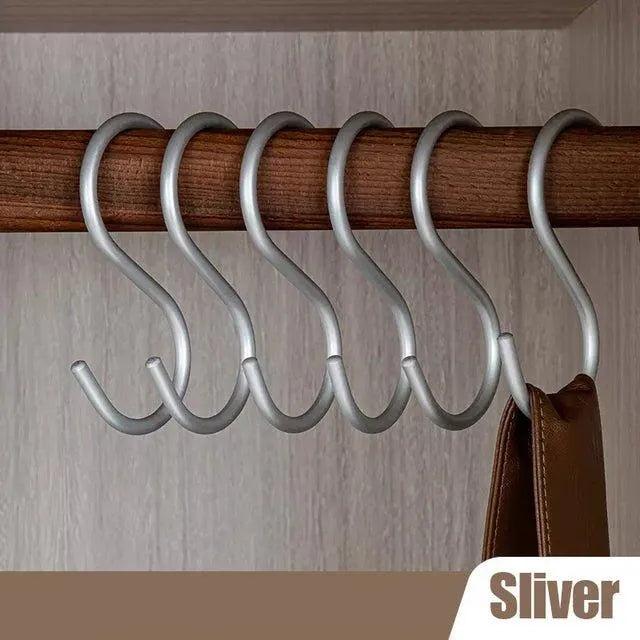 5 pcs Matte Gold/Silver Small S Shape Hook Holders │ Modern Practical Clothes Hanger