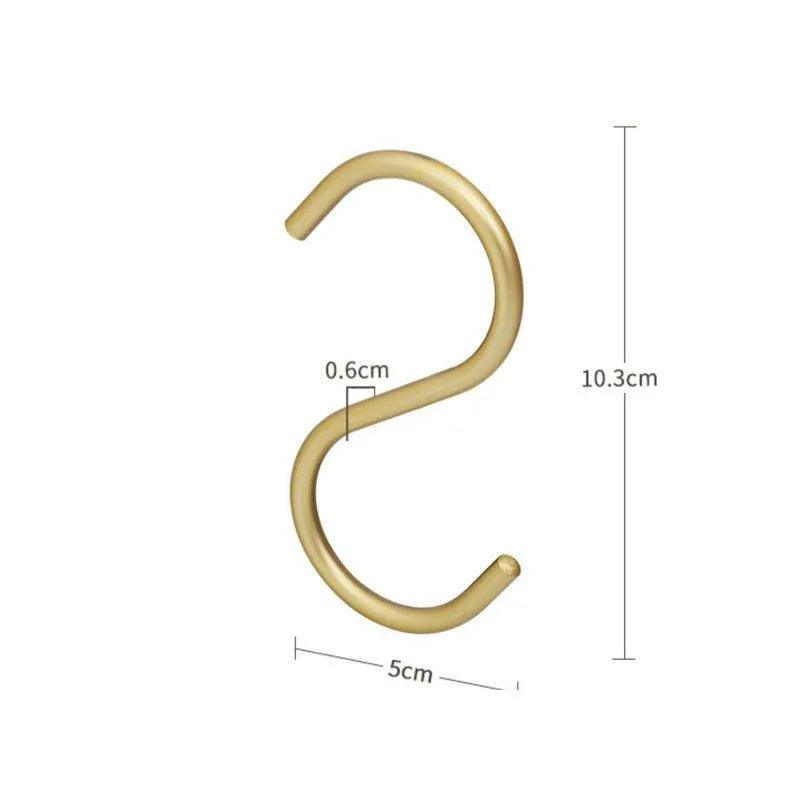 5 pcs Matte Gold/Silver Small S Shape Hook Holders │ Modern Practical Clothes Hanger