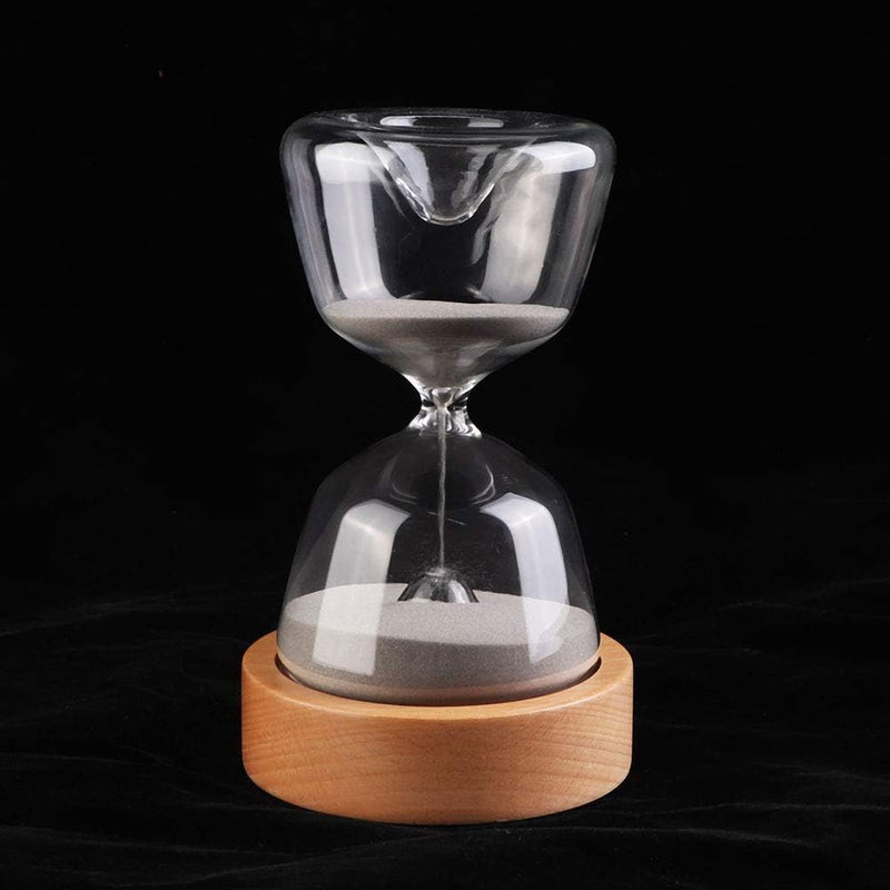 Luminous Remote Control Hourglass – 15-Minute Wooden Base Night Light Timer for Relaxation, Desk Decor & Soothing Ambient Glow