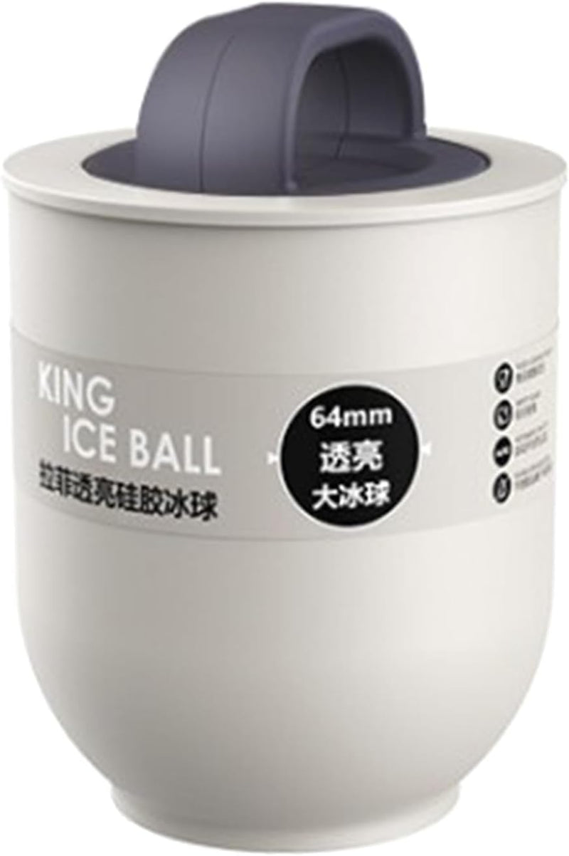 Large Whiskey Ice Ball Mold – Crystal Clear, Bubble-Free Ice Spheres Made Easy with Food-Grade Silicone for Smooth Chilling