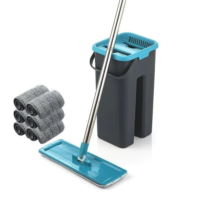 Hand Free Flat Squeeze Mop and Bucket