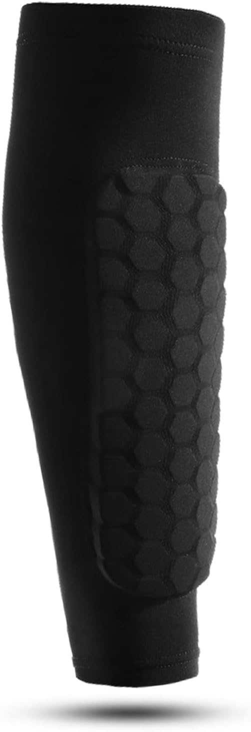 Football Shin Guards – Honeycomb Nylon Support for Sports Protection, Soccer Gear with Soft Compression Fit