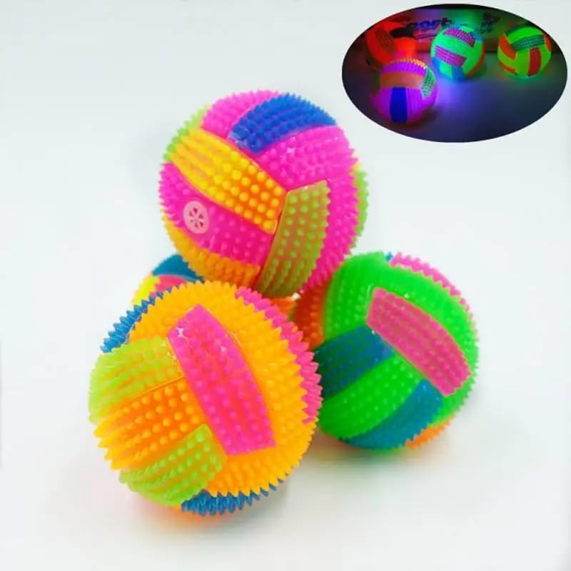 Glow-in-the-Dark Squeaky Dog Ball Toy – Light-Up Playtime for Pets, Easy to Clean!