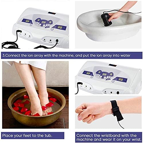 2024 Ionic Foot Bath Detox Machine, Foot Detox Mahcine SPA for 2 Users with 5 Foot Basin Liners