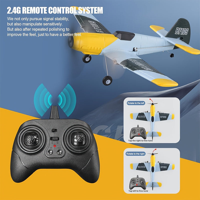 3-Channel Remote Control Drone, Gravity Glider, Foam Airplane, Equipped with a 2.4Ghz 6-Axis Gyroscope, Toy Plane, Headless Mode, Stunt Plane, Easy to Operate, Suitable for Beginners.