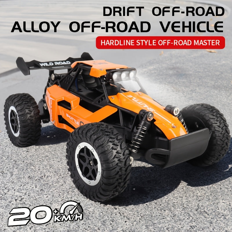1:16 Scale Off-Road RC Buggy, 2.4GHz Remote Control, Rechargeable 500mAh Lithium Battery, 20KM/H, with LED Lights, USB Charging, Anti-Collision, for Ages 14+