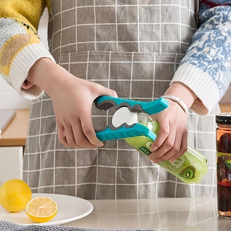 1pc Multi Function Jar Cap Can Bottle Opener, Non-slip Manual Opener, 4 In 1 Opener