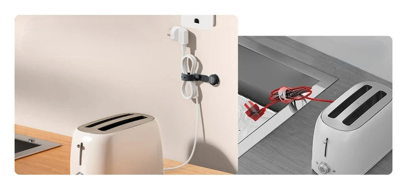 Magnetic Cable Management Ties – 6pcs. Adjustable 11cm Hook & Loop Wire Straps for Effortless, Tangle-Free Home Organization