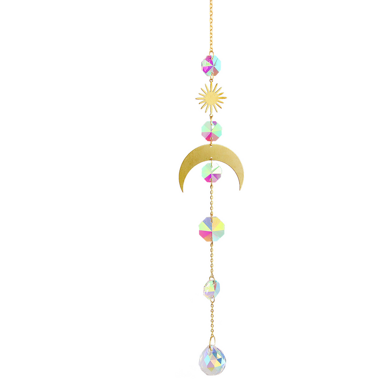 Crystal Sun Catching Wind Chimes | 15" Length