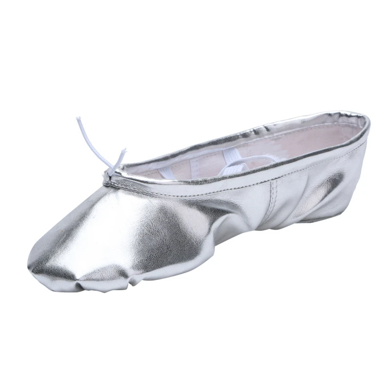 Gold & Silver PU Dance Ballet Shoes – Soft Sole Gym and Footwear for Girls and Women in Comfort-Focused Design