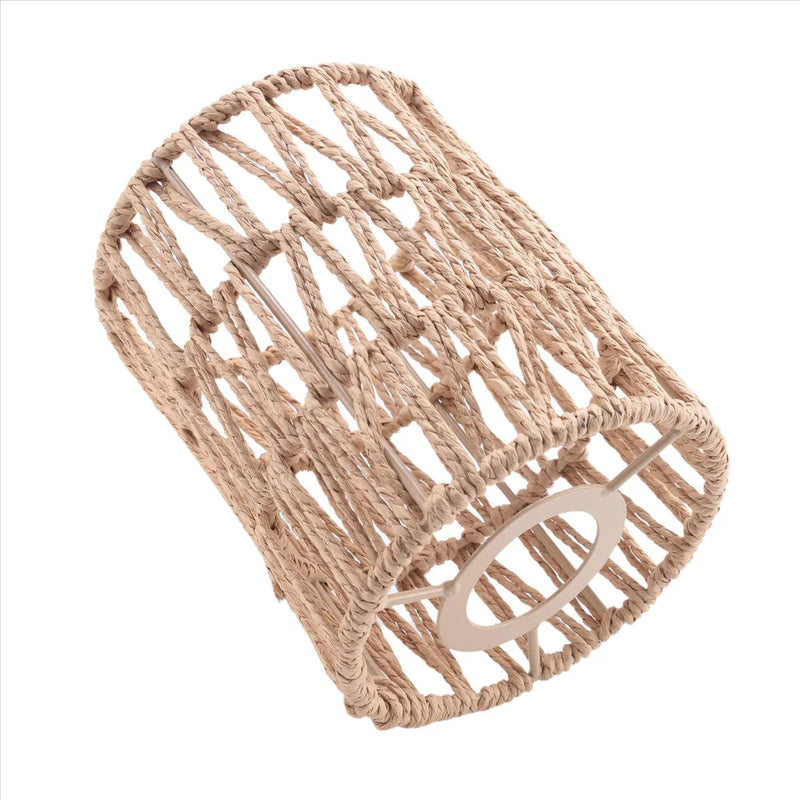 Handwoven Rattan Lamp Shades – 2-Pack Boho Light Covers for Pendant or Floor Lamps with Natural Texture Charm