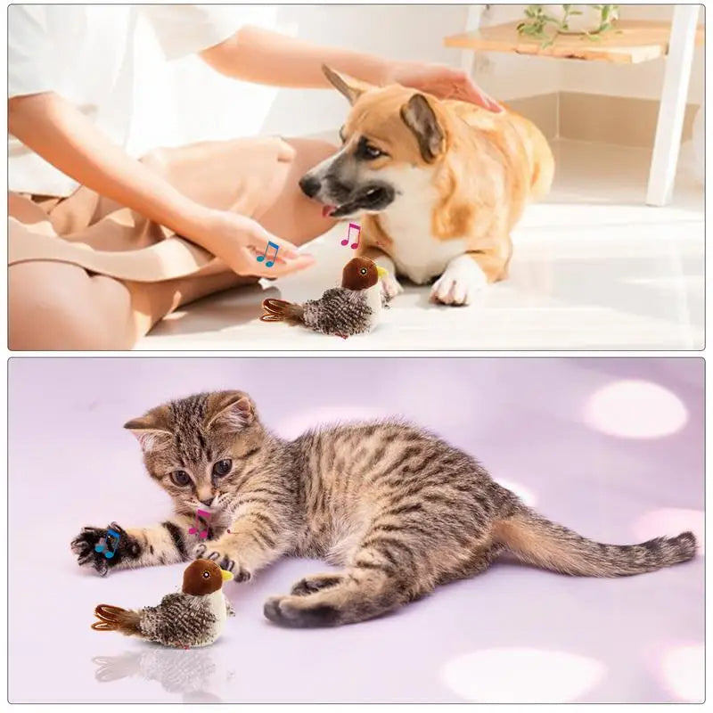 Interactive Sound Bird Cat Toy – Flapping Feather Fun for Indoor Cats