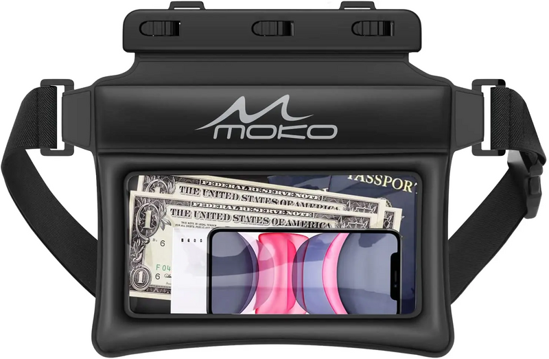 Waterproof Phone Pouch Fanny Pack – Floating Dry Waist Bag for Swimming, Diving, Skiing & iPhone 13 Pro Max Protection