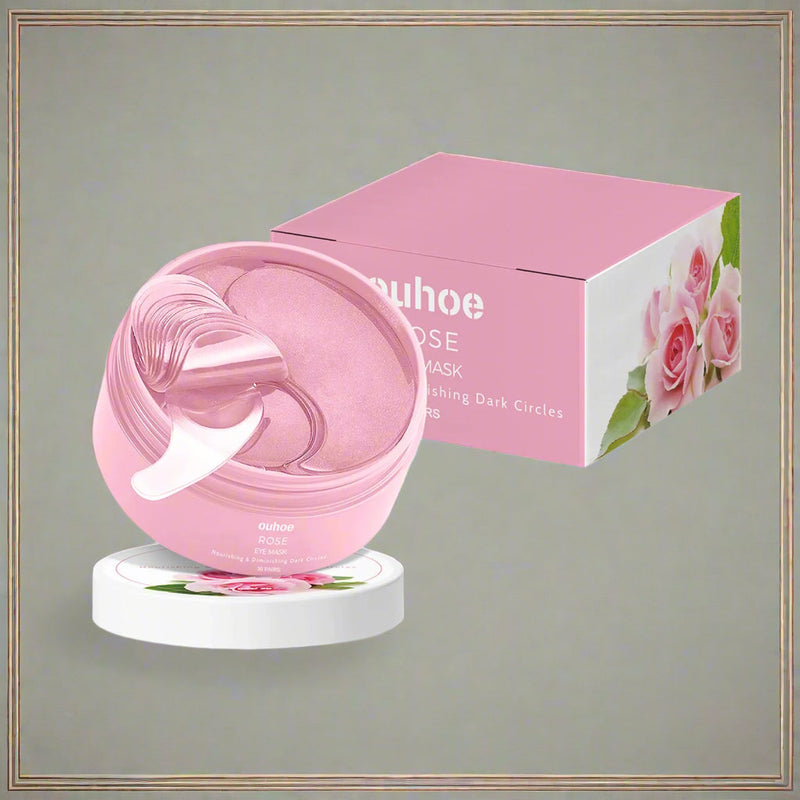 Rose Firming Eye Mask - Reduces Puffiness, Fine Lines, and Dark Circles with Nourishing Moisture