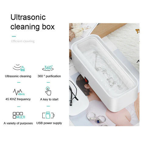 Ultrasonic Portable Jewelry Denture Glass Watch Cleaner Machine