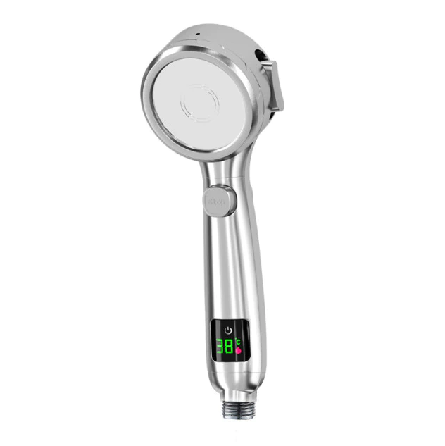 2022 Display LED Shower Head Water Adjustable Style 4Mode High Pressure Shower Head