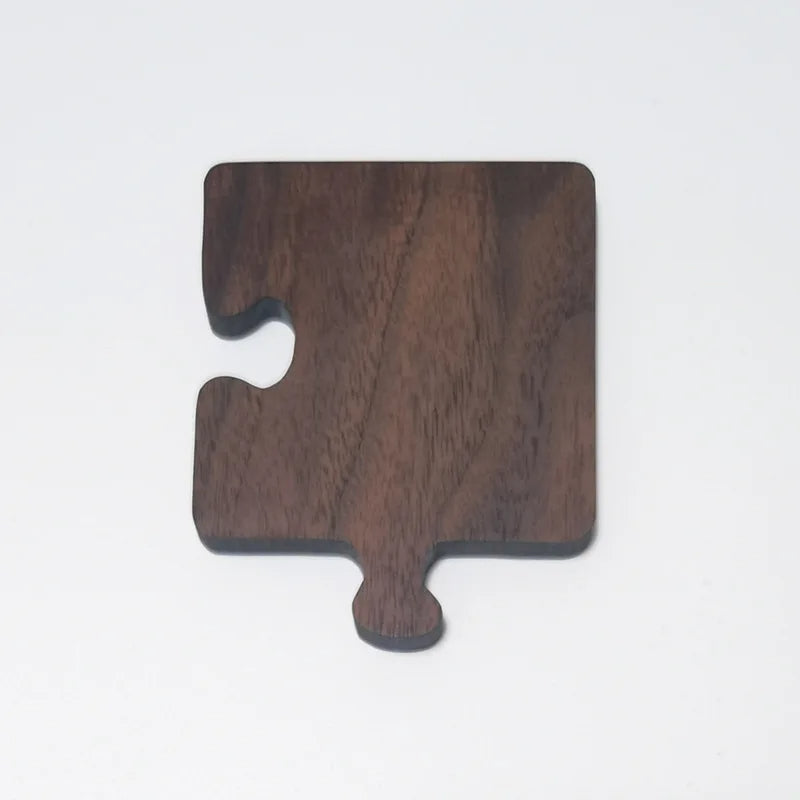 Rustic Walnut Puzzle Wood Coaster – Heat-Resistant, Durable & Stylish Protection for Your Table