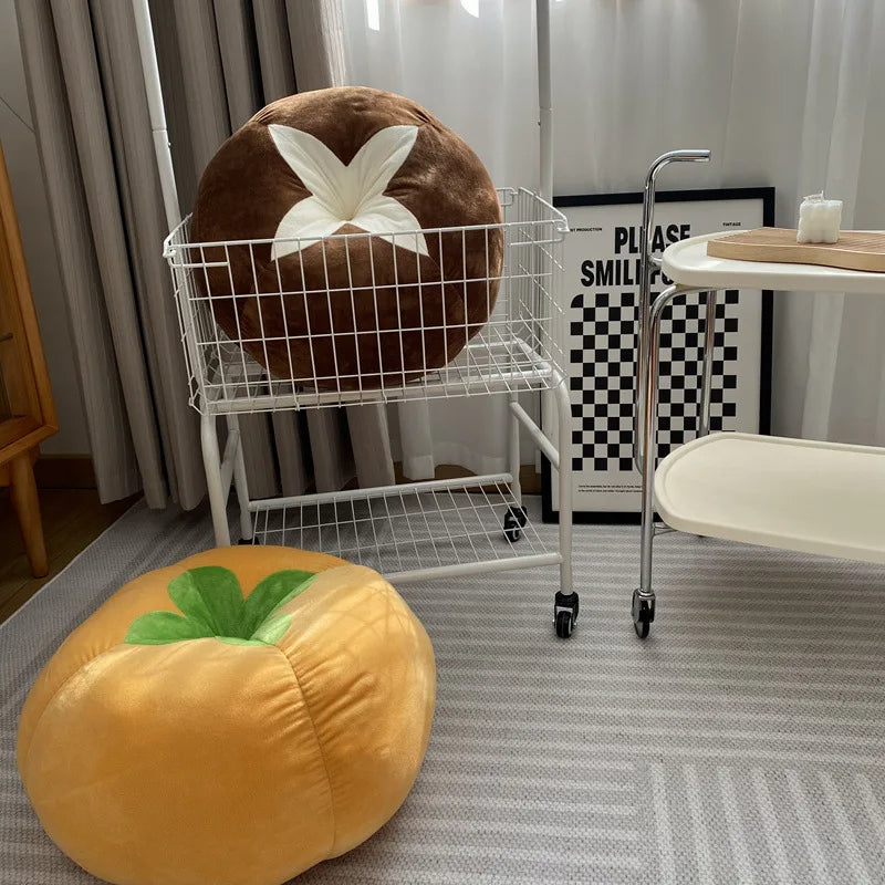 Tomato-Shaped Cushion – Thickened Round Pillow for Window Seat or Bedroom with a Fun Vegetable Design