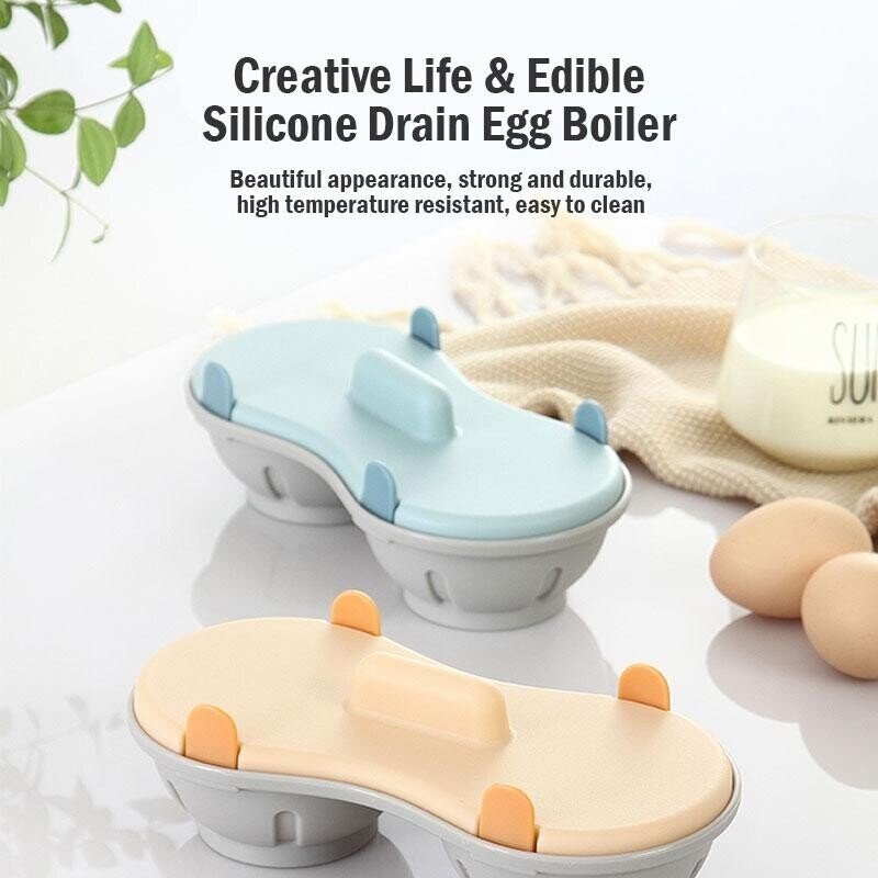 Edible Silicone Drain Egg Boiler Set