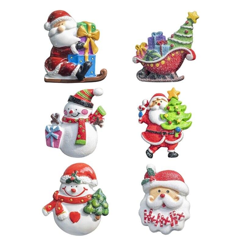 6 Style Car Perfume Santa Claus Air Outlet Clip Freshener Fragrance-Aromatherapy Air Conditioning Christmas Ornaments Decoration