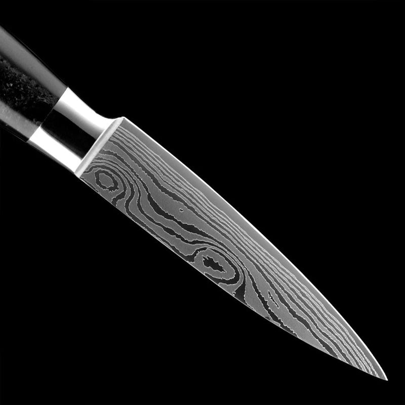 6-Piece Kitchen Knives Set with Knife Block