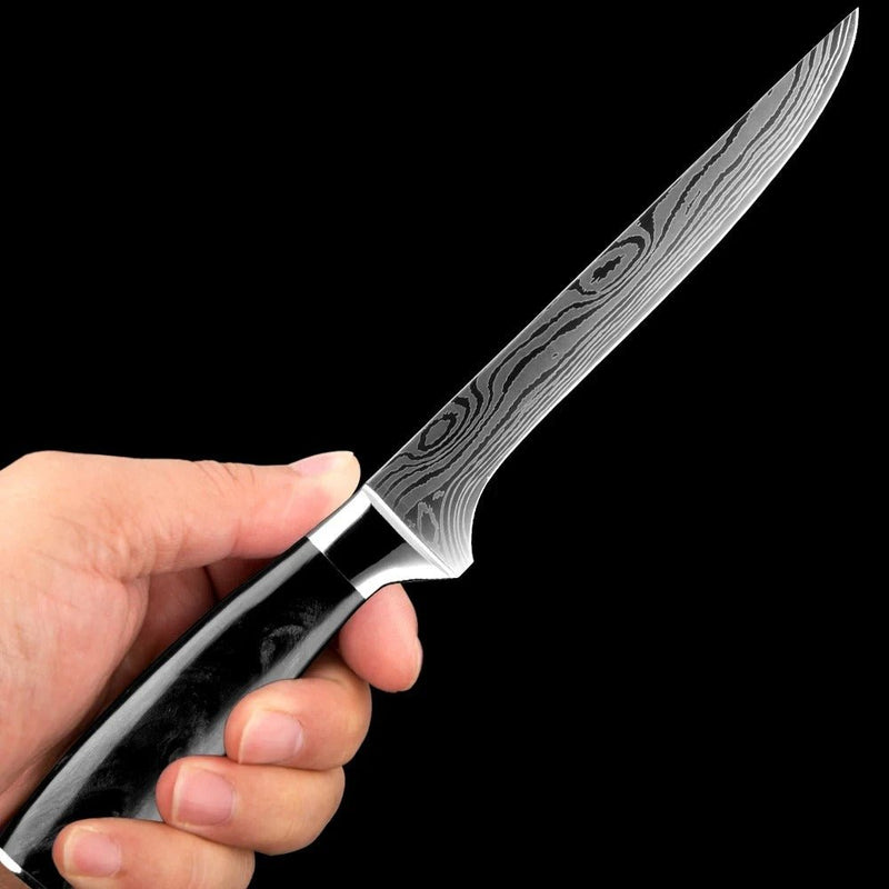 6-Piece Kitchen Knives Set with Knife Block