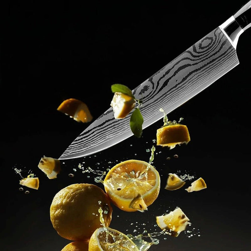 6-Piece Kitchen Knives Set with Knife Block