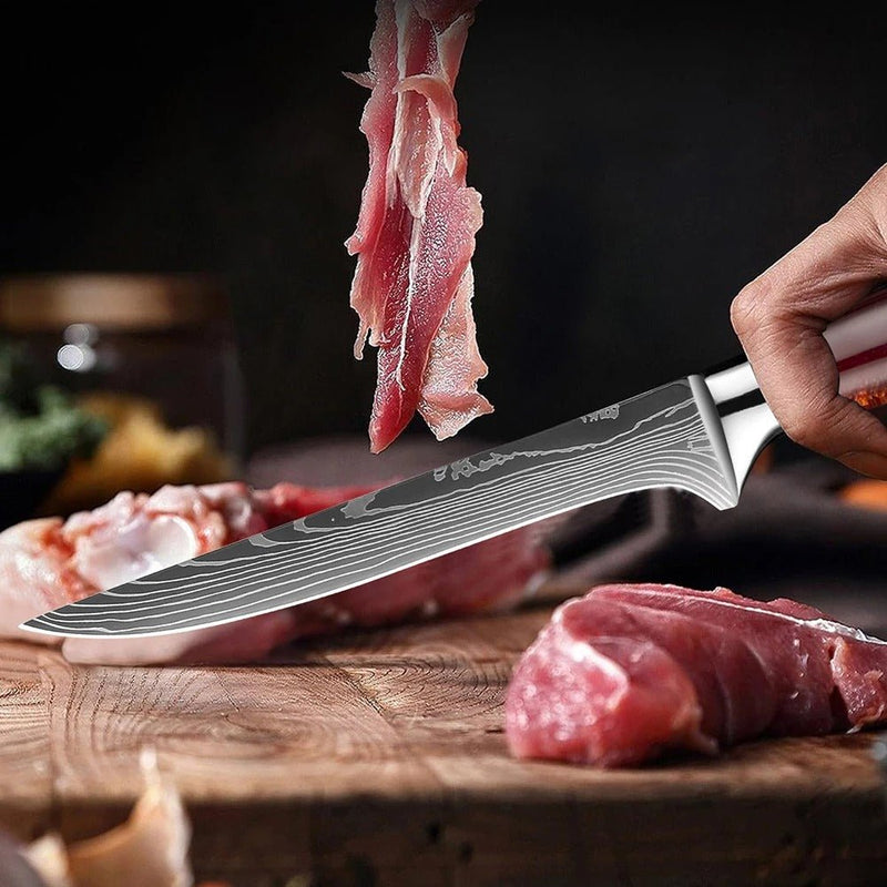 6-Piece Professional Chef Knife Set with Knife Holder