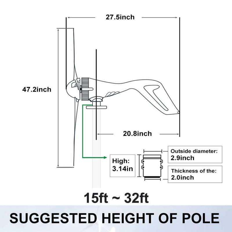 8 Blades Wind Turbine Generator for Home Use - Efficient Renewable Energy Solution for Residential Power Generation