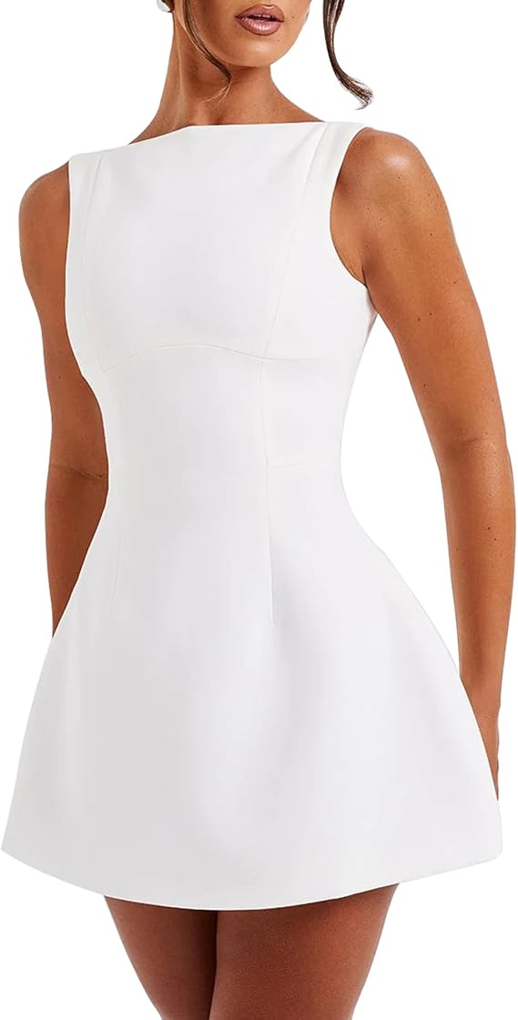 Sexy Backless Bodycon Mini Dress – Elegant Sleeveless Party Stunner for a Sexy Summer Evening Look