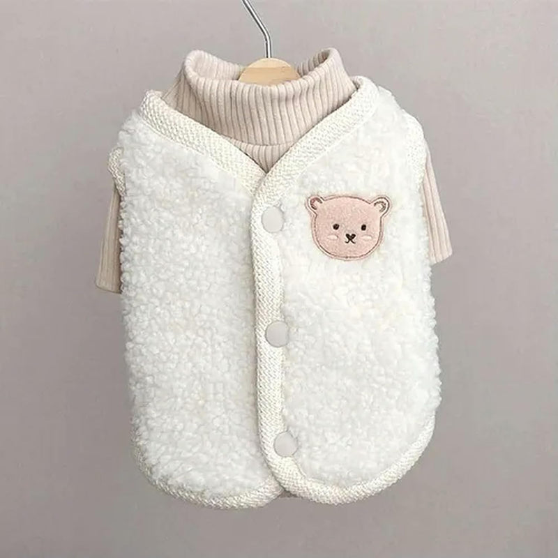 Winter Pet Vest Jacket for Dogs & Cats – Thick Warm Sweater Coat for Small Breeds, Stylish and Cozy Cold Weather Petwear