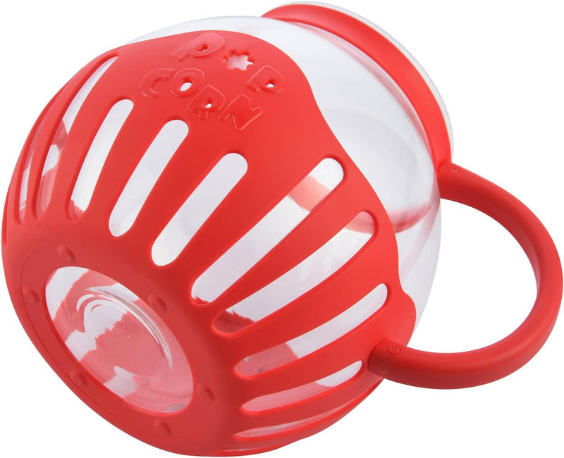 Microwave Glass Popcorn Popper with Silicone Lid – Safe Heat-Resistant Popcorn Maker for Quick, Healthy Snacking at Home