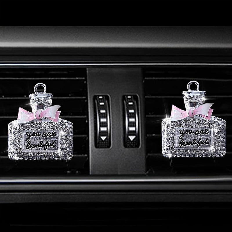 1PC Car Air Vent Clip Ornament, Crystal Car Diffuser, Bling Rhinestone Oil Diffuser Vent Clip, Car Freshener Car Accessories For Women