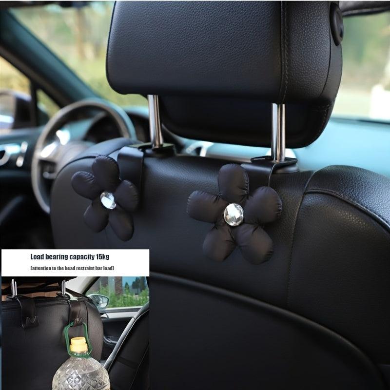 1pc Car Hook Car Seat Back Hook, Creative Flower Car Multifunctional Storage Hanging Hook Hanger, Fashion Car Interior Accessaries Women