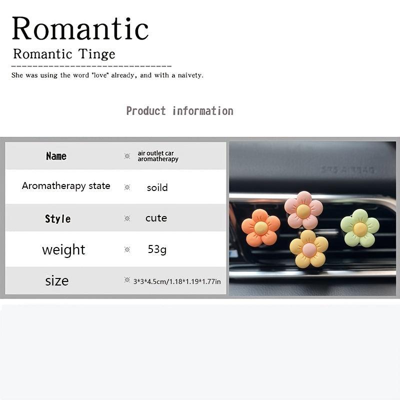 4pcs Car Air Vent Clip Aromatherapy, Cute Cartoon Flowers Shape Car  Air Freshener Fragrance Diffuser Car Interior Decorations Car Accessories Women