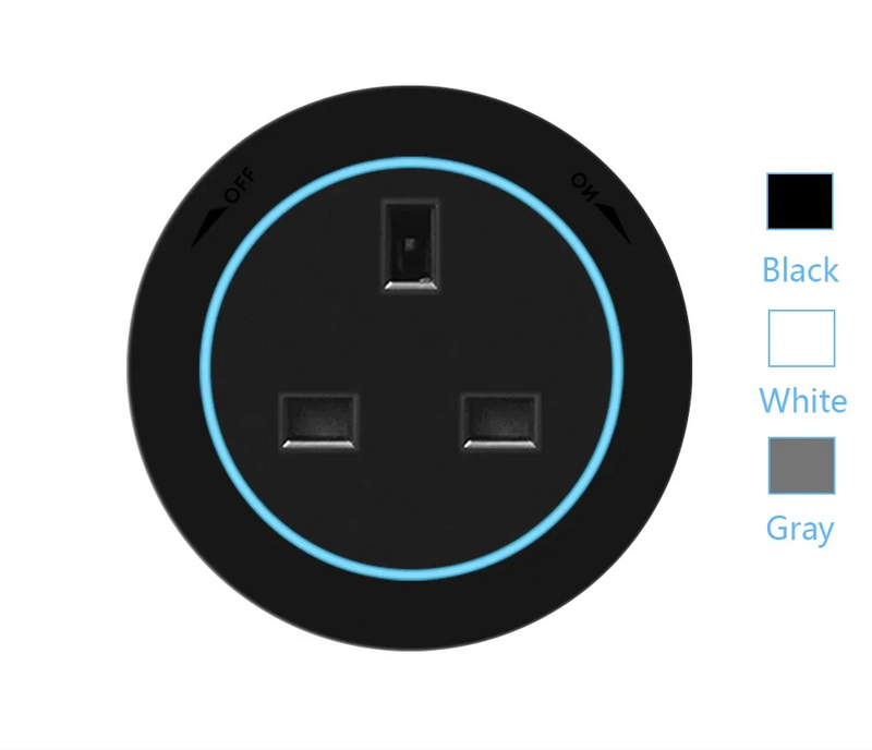 Universal Wall Power Sockets – EU UK FR Korea Compatible Electrical Outlets for Home, Kitchen, Office in White or Black