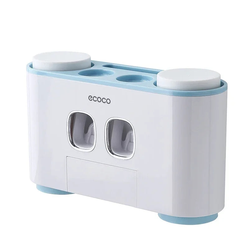 Wall Mounted Automatic Toothpaste Dispenser Set – Magnetic Toothbrush Holder for a Clean, Modern Bathroom Experience