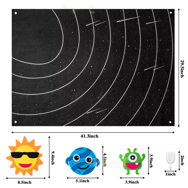 Vrimlo Universe FeltBoard | DIY Interactive Space Felt Board