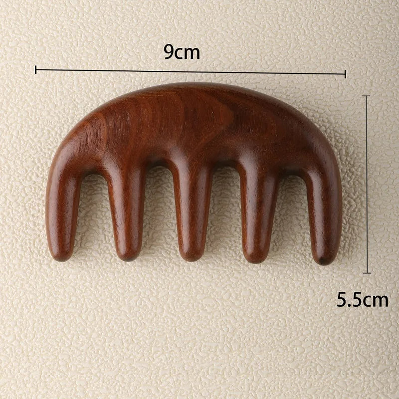 Wooden Scalp Massager Comb – Natural Oil-Boosting Wooden Brush for Relaxing Head Therapy and Healthy Hair Growth
