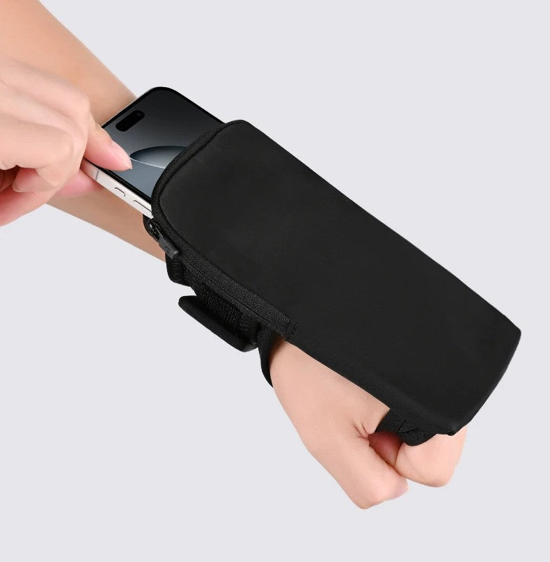 Universal Running Wrist Phone Bag – Zipper Arm Pouch for iPhone 16-11 Pro Max, Samsung, Xiaomi, Perfect for Cycling, Hiking & Fitness Travel