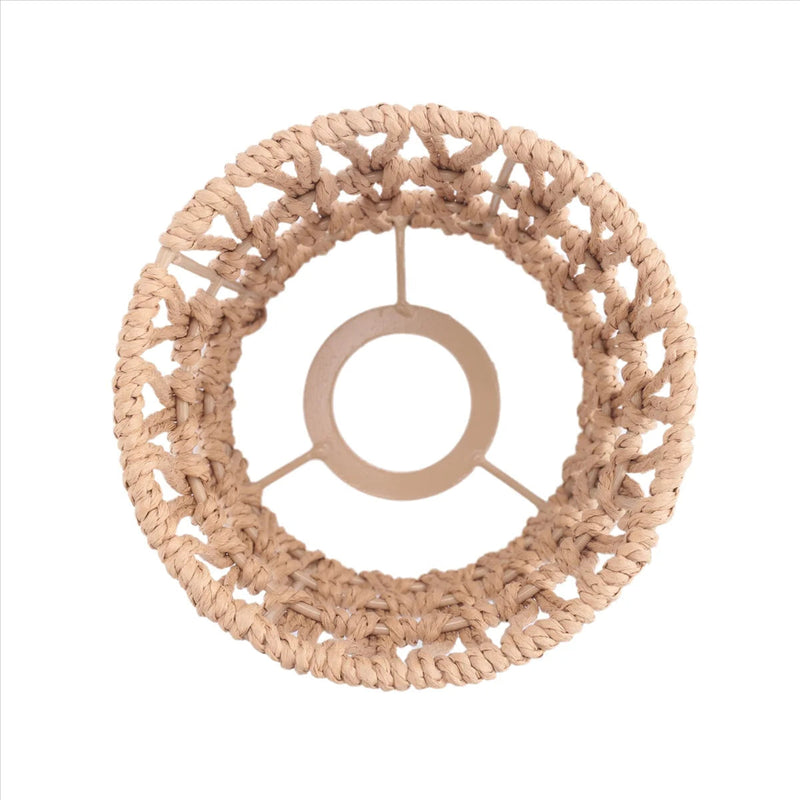 Handwoven Rattan Lamp Shades – 2-Pack Boho Light Covers for Pendant or Floor Lamps with Natural Texture Charm