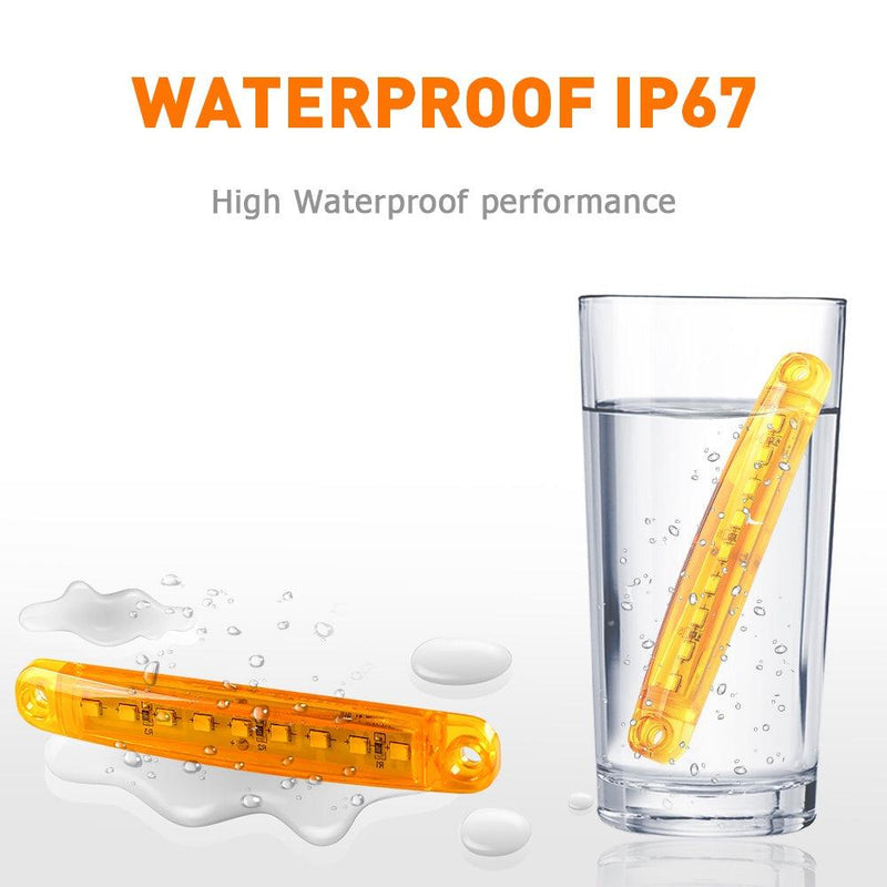 2PCS Led Warning Light 9 LEDs Indicator Car Side Sign Truck Light Lorry Warning Taillight Trailer Brake Lamp 12V 24V