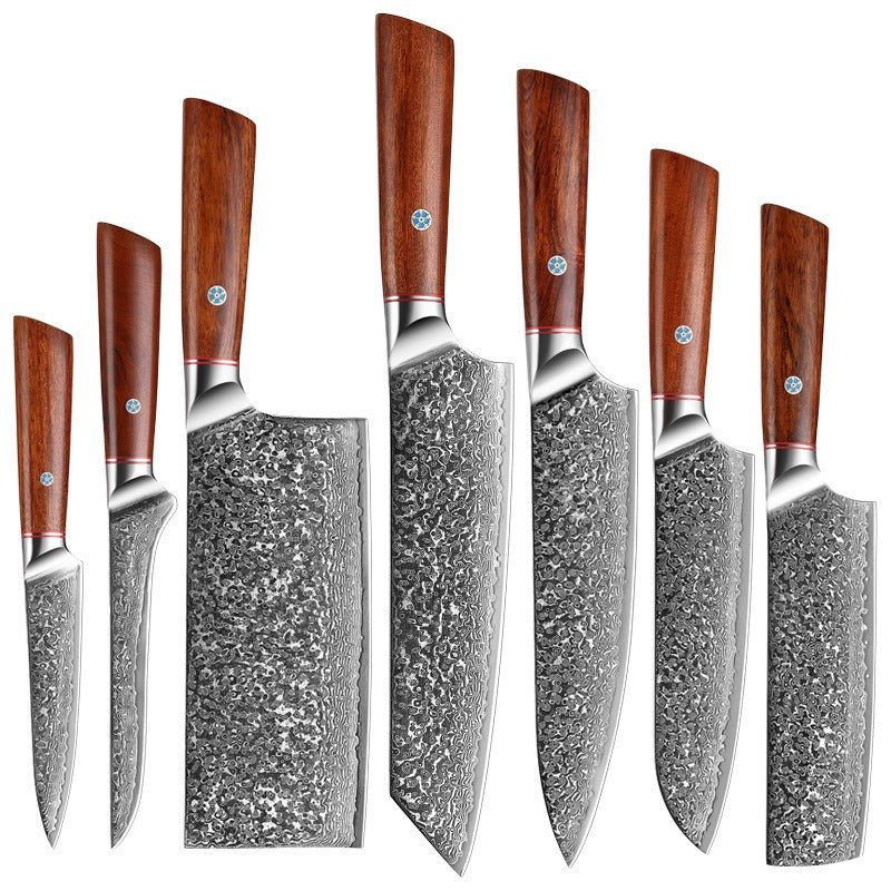 7-Piece Damascus Chef Knife Set