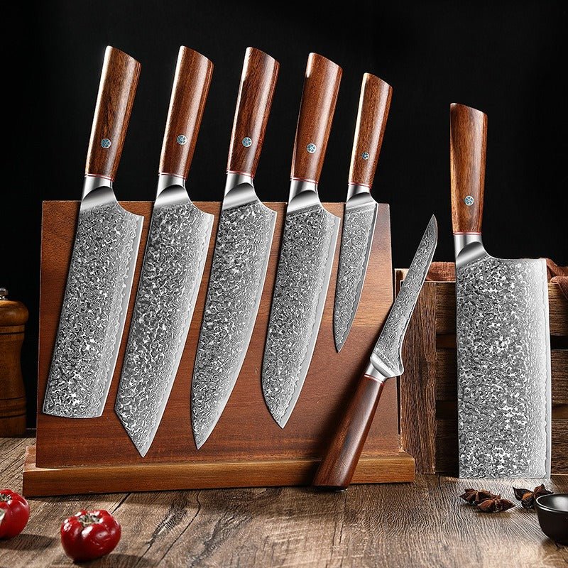 7-Piece Damascus Chef Knife Set