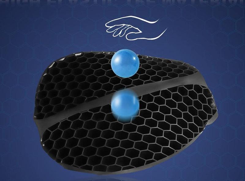 Honeycomb Gel Motorcycle Seat Cushion – 3D Anti-Slip Pressure Relief Ride Pad