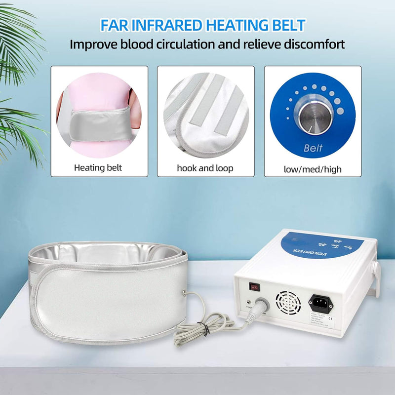 2024 Upgrade Ionic Foot Bath Detox Machine,  3 in1 Detox Foot SPA System with Wrist Strap, Far Infrared Waistbelt, Array and 2 Pads (Blue)
