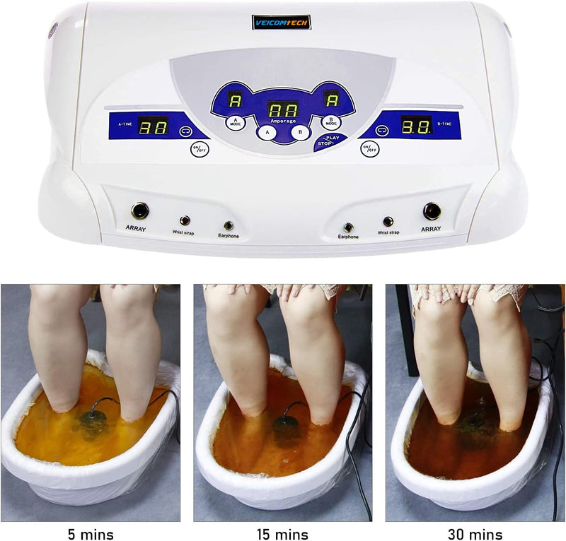 2024 Ionic Foot Bath Detox Machine, Foot Detox Mahcine SPA for 2 Users with 5 Foot Basin Liners