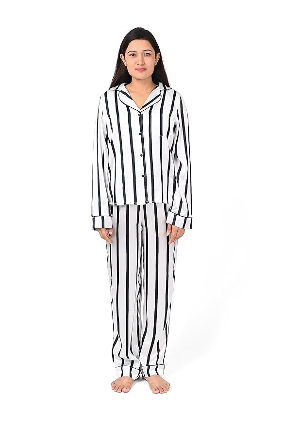 African Fashion Two Piece Set Striped Long Sleeve –  Button Shirt and Wide-Leg Pants for Chic Seasonal Style