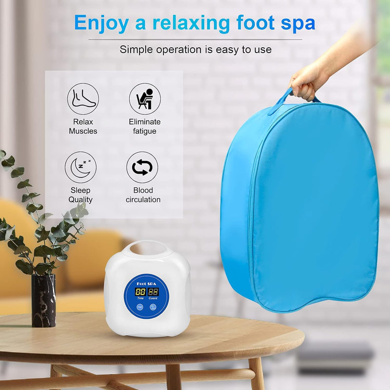 2024 Upgrade Ionic Foot Bath Detox Machine - Ionic Detox Foot Bath, Foot Detox Machine, Touch ON/OFF, LCD & Timer for Home Use Beauty Salon (2 Arrays,100 Liners,1 Blue Bag)