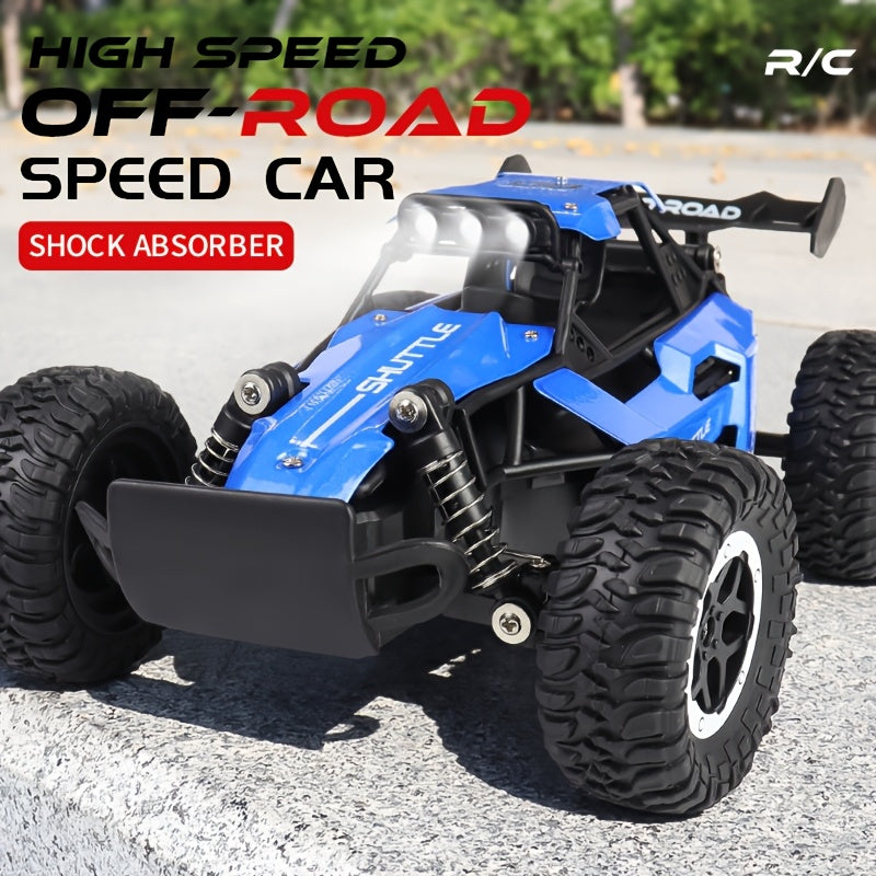 1:16 Scale Off-Road RC Buggy, 2.4GHz Remote Control, Rechargeable 500mAh Lithium Battery, 20KM/H, with LED Lights, USB Charging, Anti-Collision, for Ages 14+